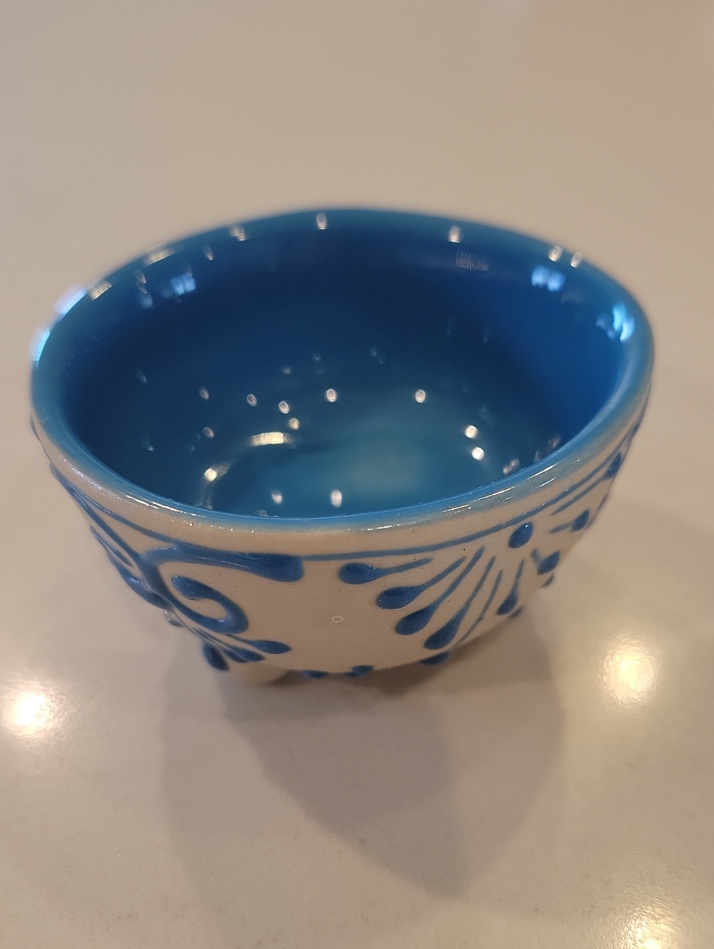 Salt Cellar Prep Bowl with Decorative Exterior